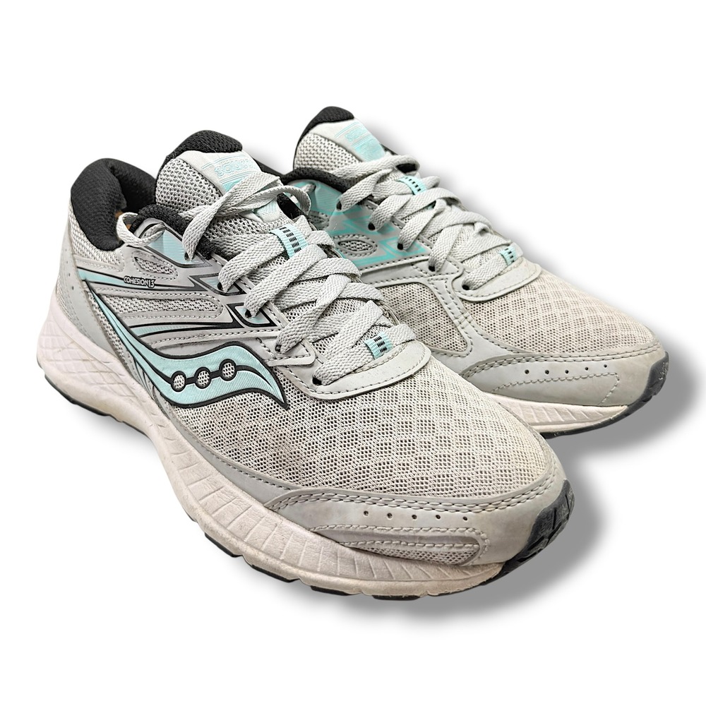 Saucony Cohesion 13 Womens Running Shoes Grey Blue S10559-2